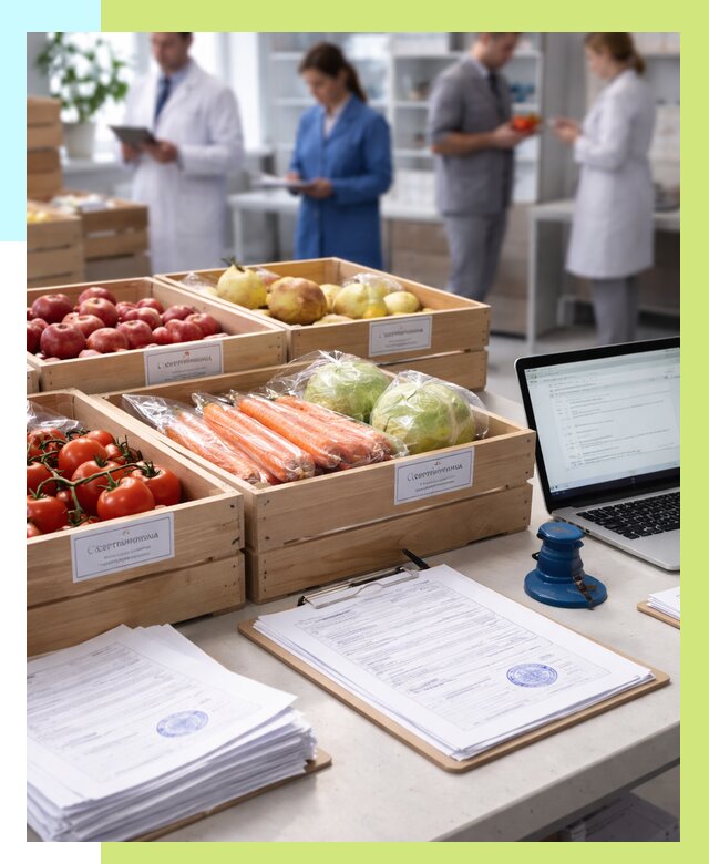Сертификация овощей и фруктов в Топках от 8613 р. | Алешин-Тпк