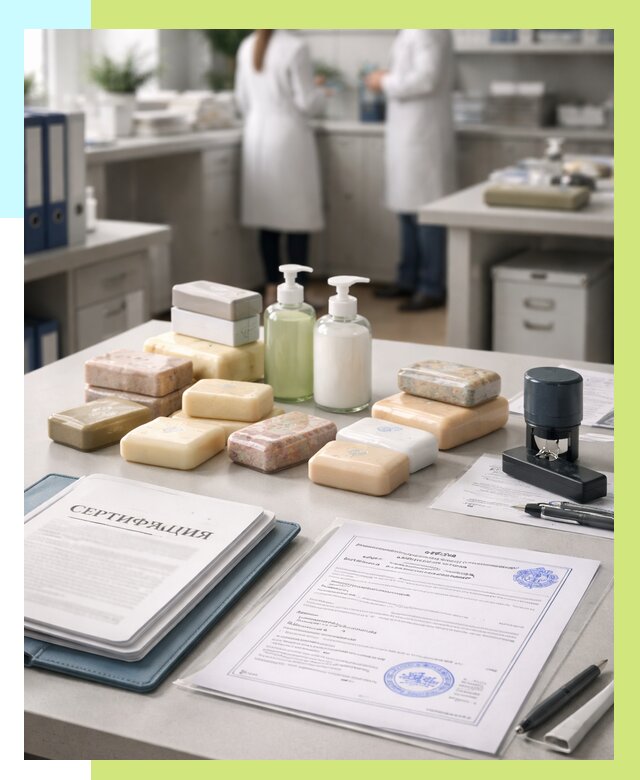 Сертификация мыла и сертификат на мыло в Топках от 12160 | Алешин-Тпк
