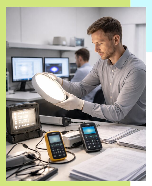 Сертификация светильников в Топках: испытания и оформление