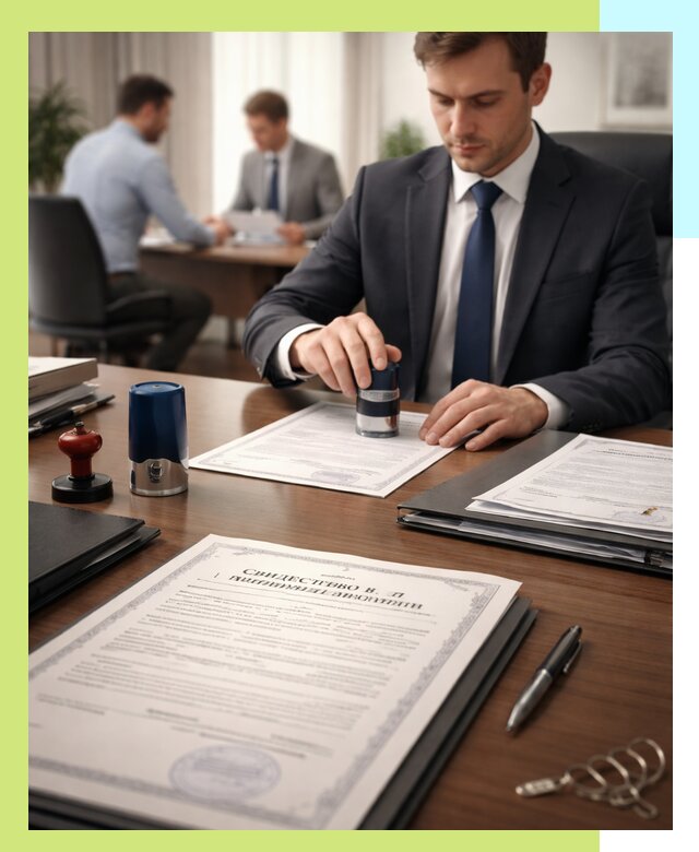 Оформление свидетельства о государственной регистрации в Топках