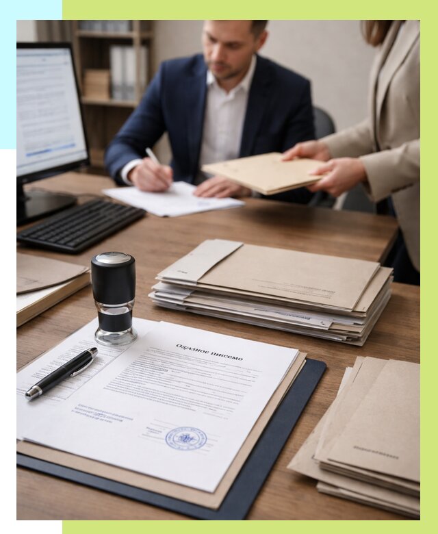 Отказное письмо для таможни в Топках от 3040 р, Алешин-Тпк