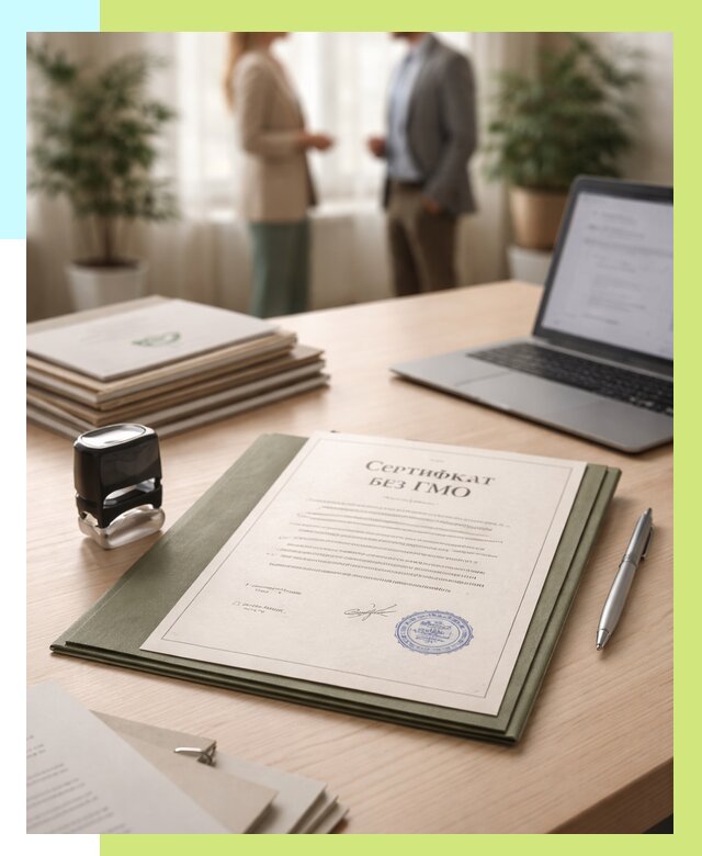 Сертификат без ГМО в Топках от 7600 р. оформить срочно Алешин-Тпк